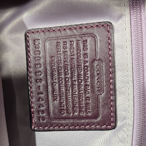Coach Plum Satchel Bag - Picture 5 of 6
